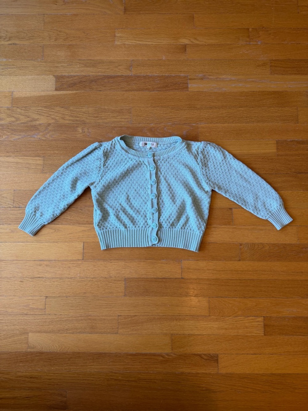 Light Blue Knit Button-Front Women's Sweater